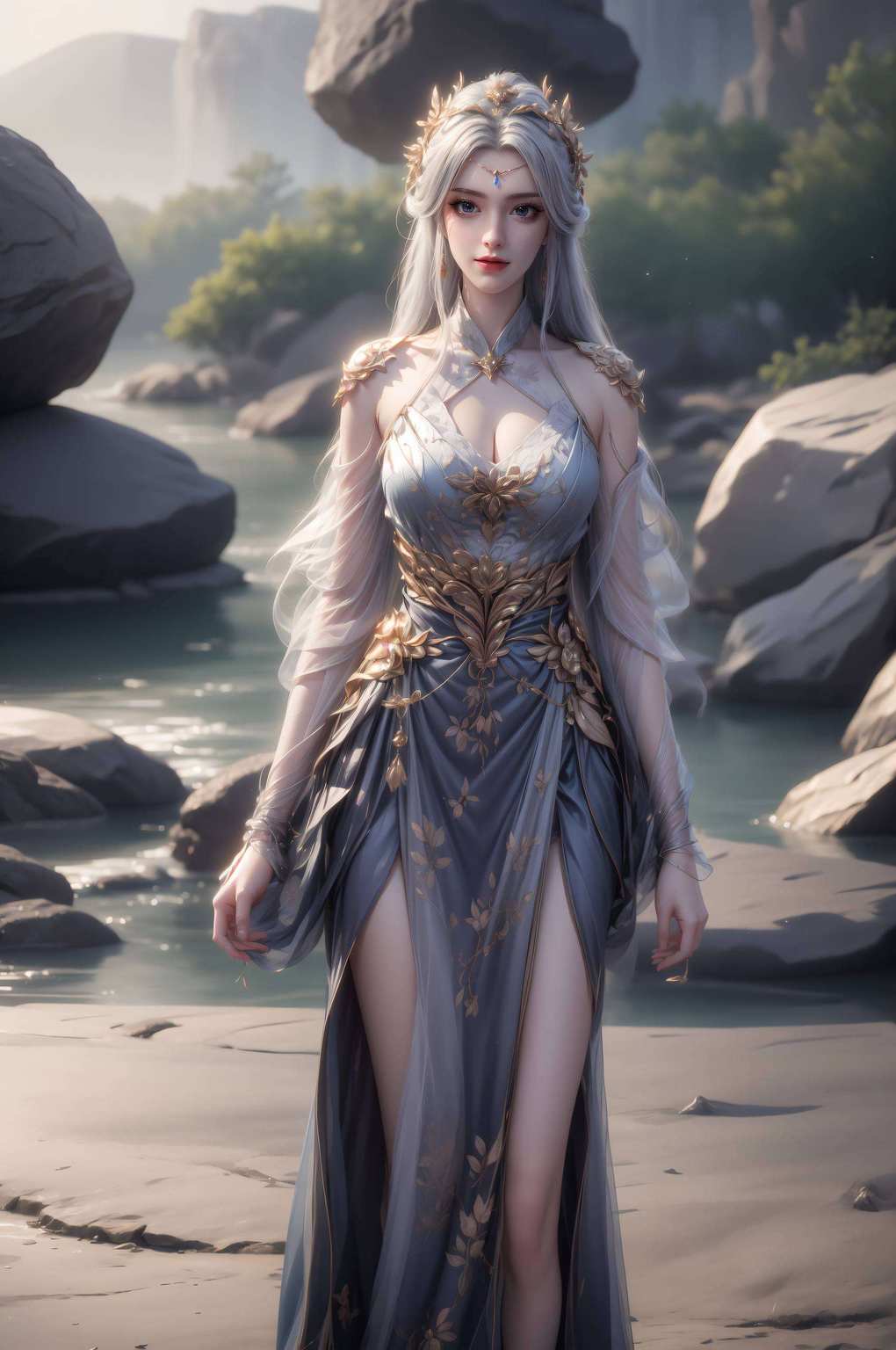 壁上画中行唯美幻境