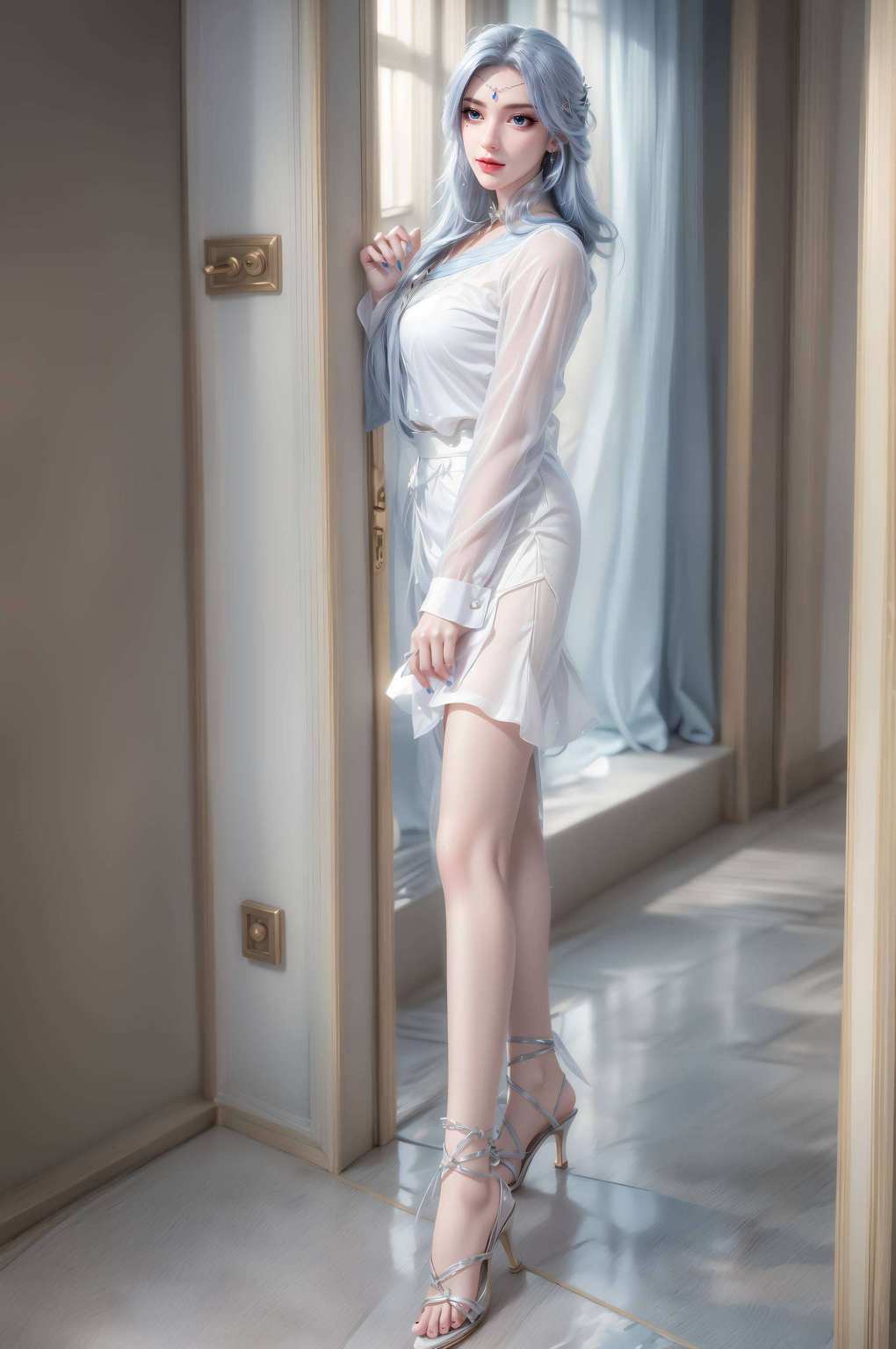 又倾心于动漫美女的灵动穿梭在宁雨蝶的柔美与雨落的神秘之间