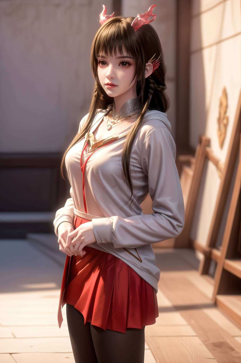 快来看看这位美得让人心动的动漫女神让你的电脑瞬间变身为视觉盛宴吧！