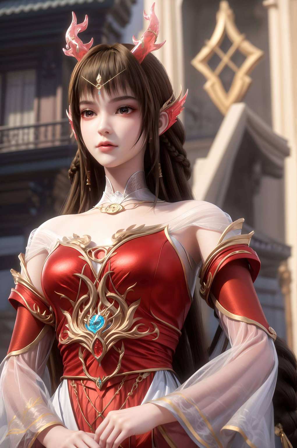 她是百炼成神里的高颜值担当！别看她在动漫里美美哒各位小仙女小鲜肉们