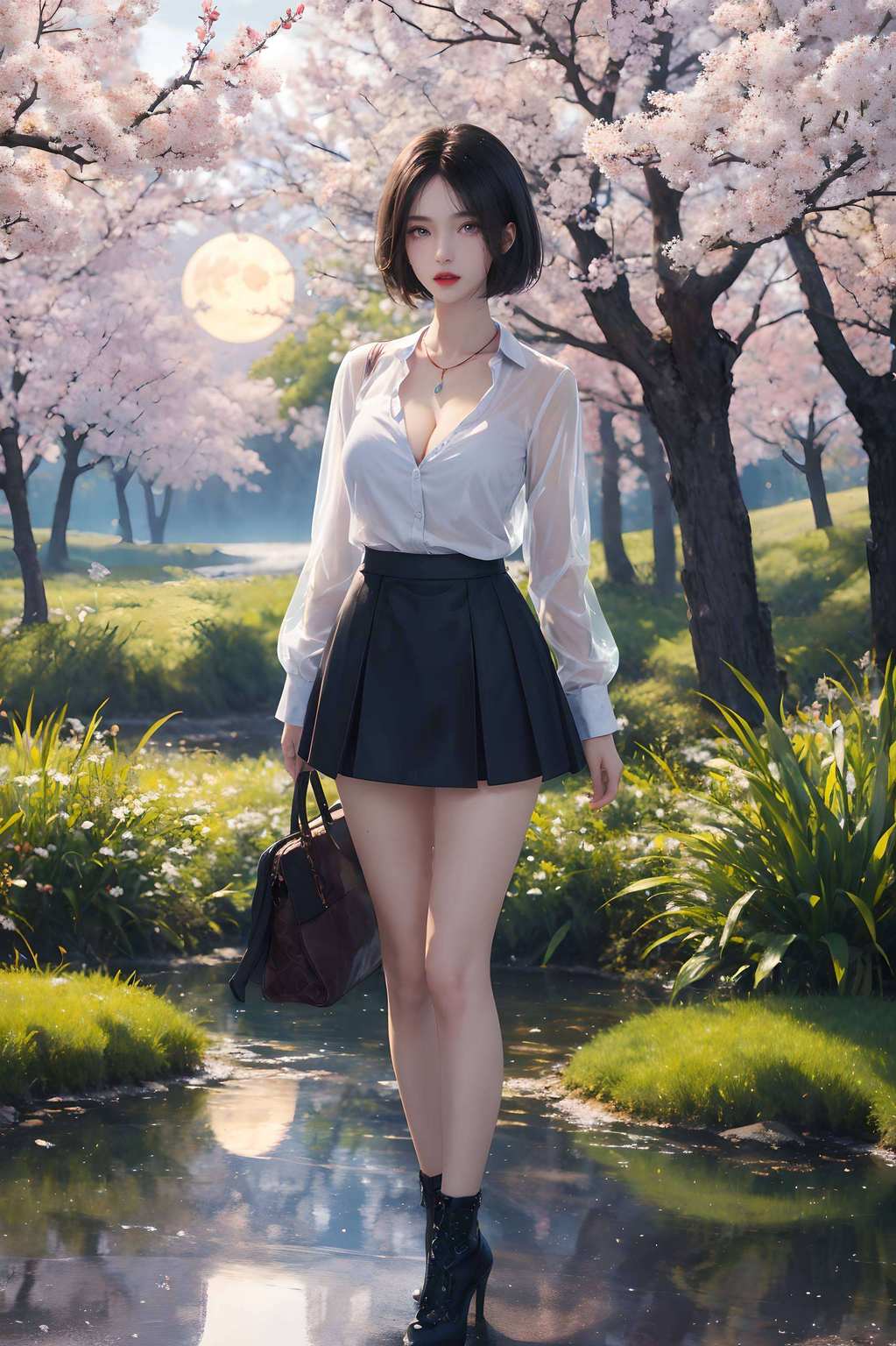 她化作一道亮丽的风景线引领着动漫美女的风潮