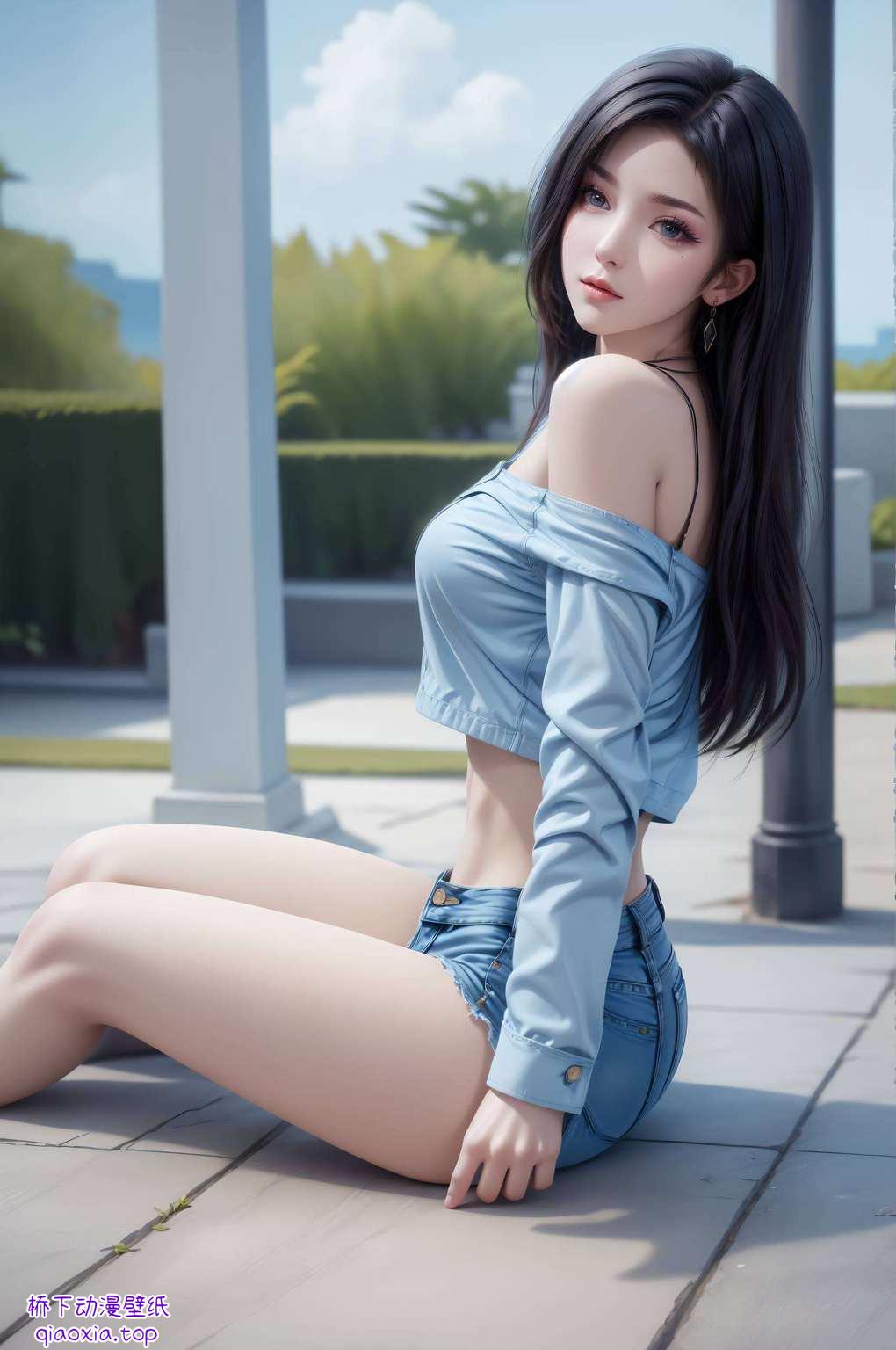 美女雀影交相辉映雀舞动漫美女
