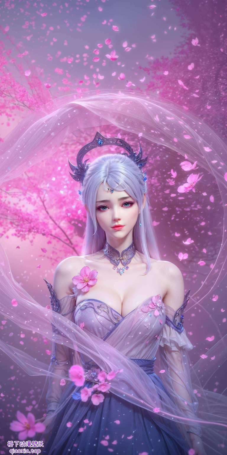 气质高贵简直就是玄幻世界的完美女神！把她设置为你的手机、电脑桌面