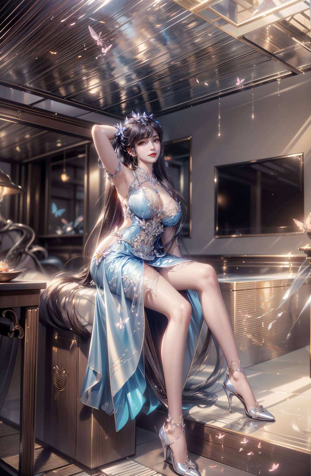 小舞舞动轻衣逃离怪兽之影