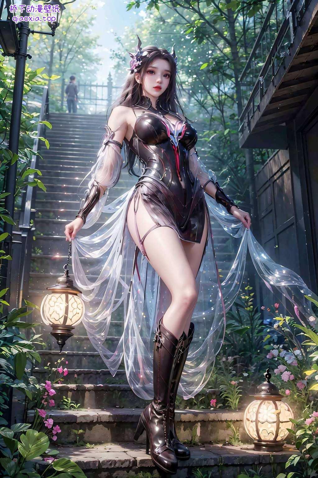 各位极简风爱好者快把这款国漫女神的娇羞瞬间搬上你的iPhone桌面