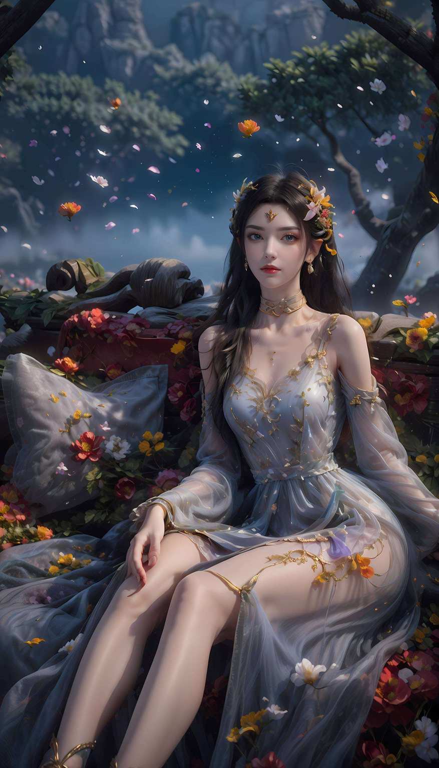 吞天蟒舞动七彩斗破苍穹之中