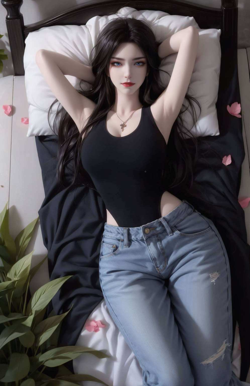 这一刻彩鳞熠熠生辉；她是蛇女的化身