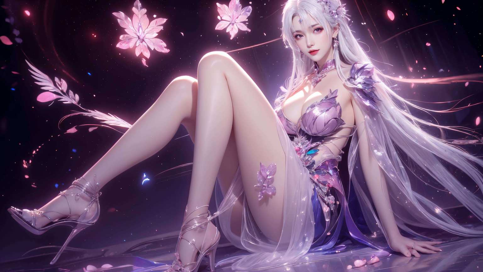 宛若玄幻世界中之女神厄难毒体环绕