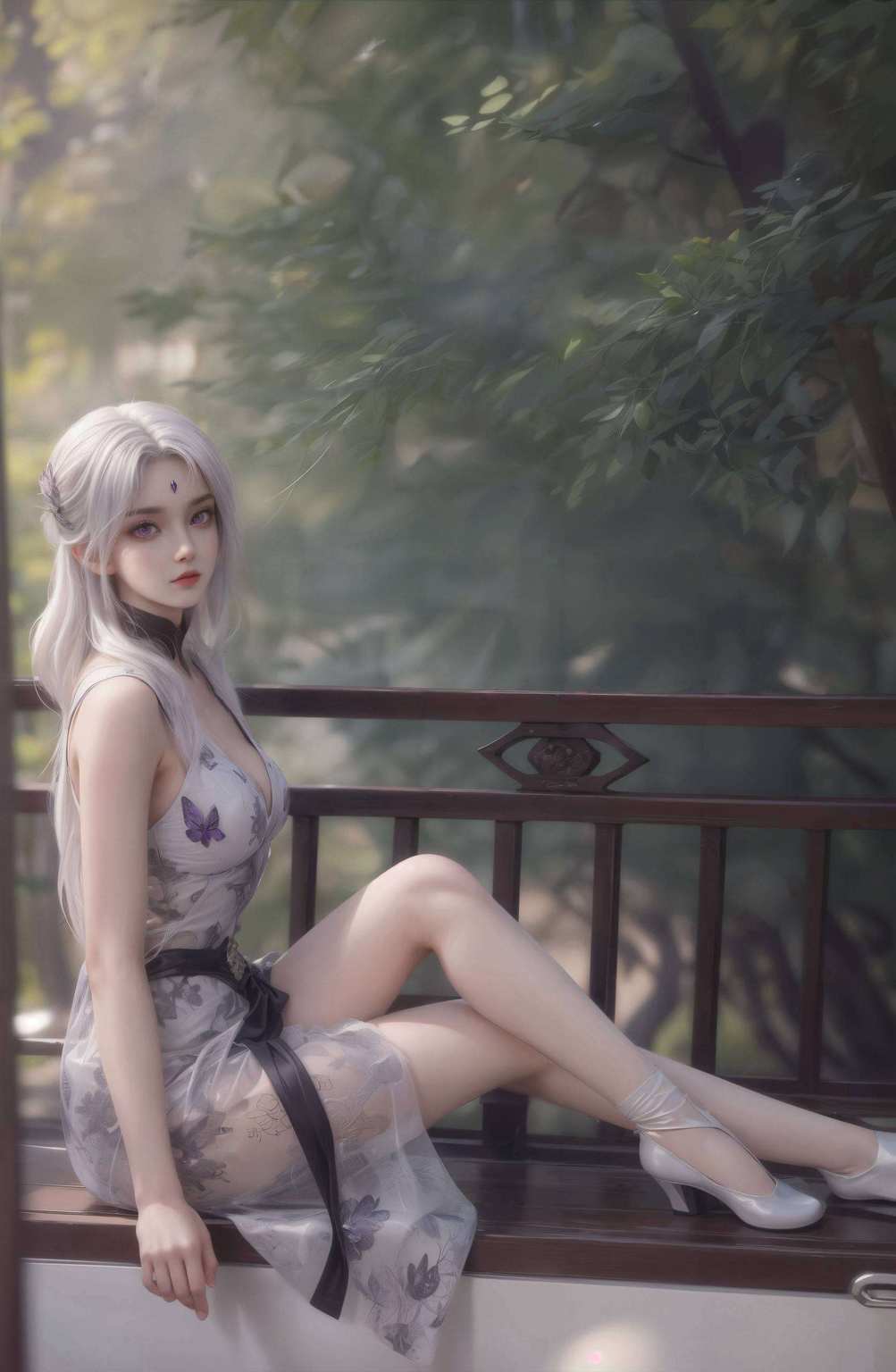 她那神秘莫测的气质她的身影
