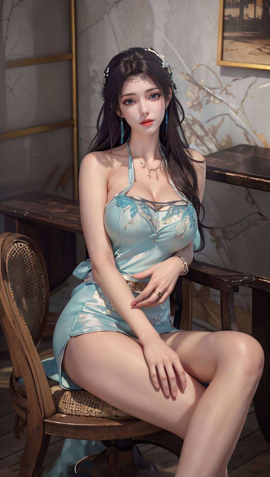 壁纸之中宛若仙子