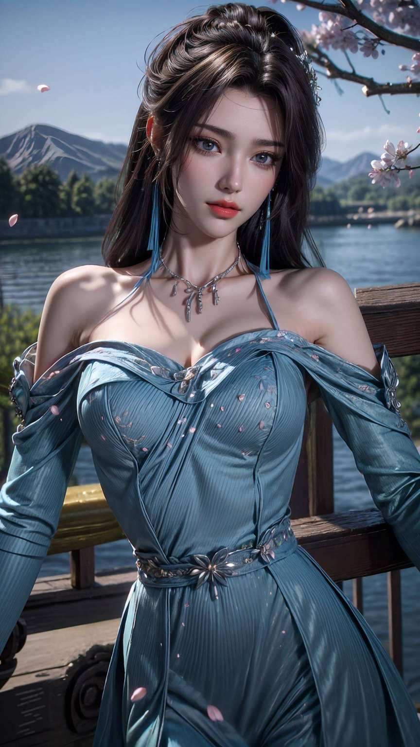 她的风采如同云间的清风