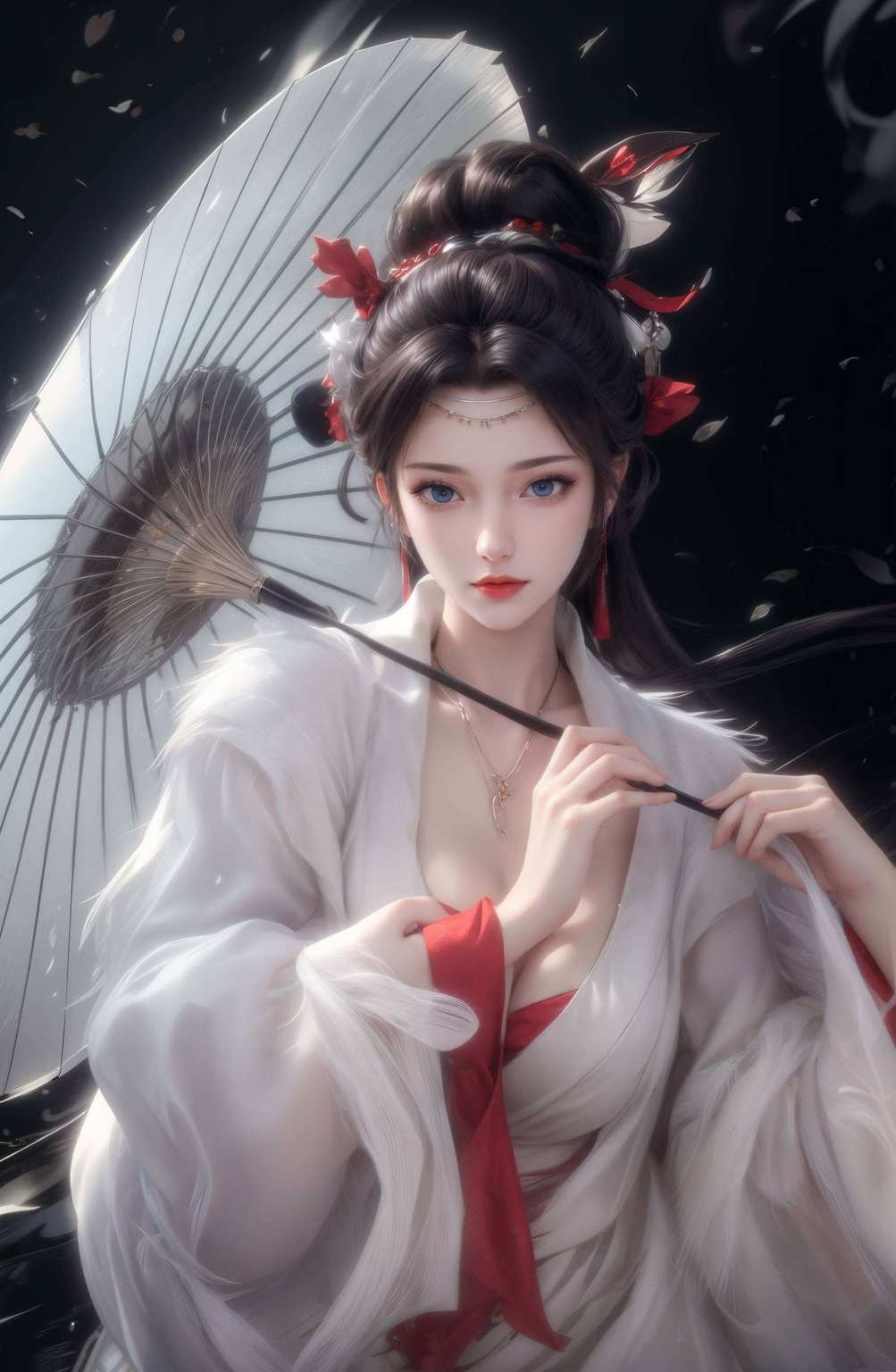 云韵以其高洁的气质和深邃的眼神如今化身为极简壁纸
