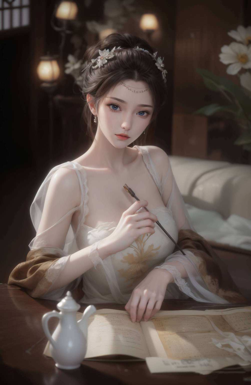 壁纸间云韵轻裾