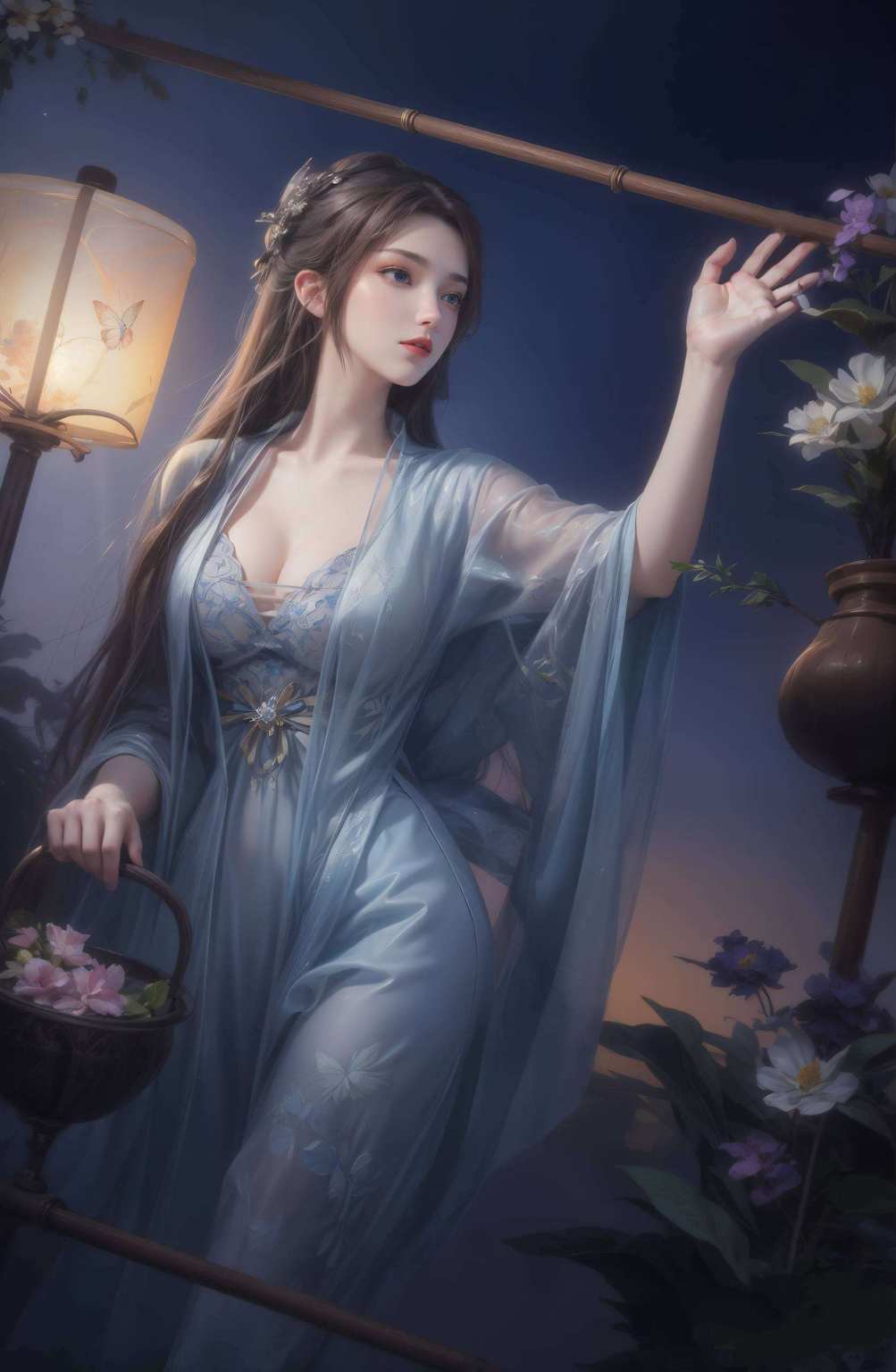 令人陶醉她身着一袭优雅的旗袍