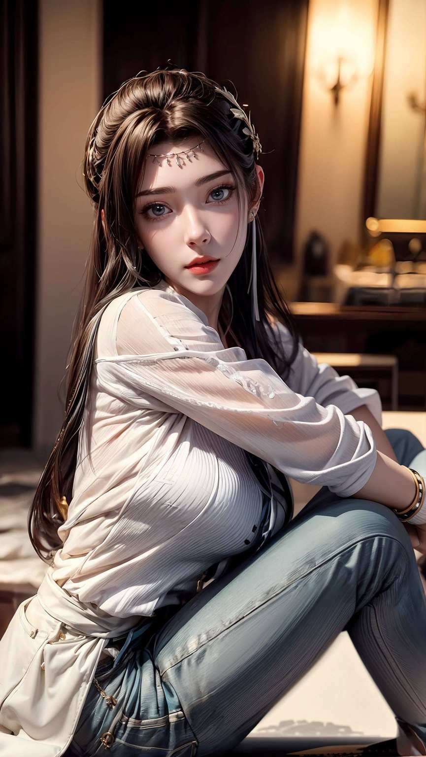 她展现出的是无尽的优雅与神秘如同斗破苍穹中的星辰