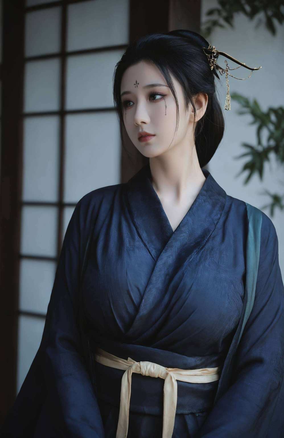 壁上画其影映壁上
