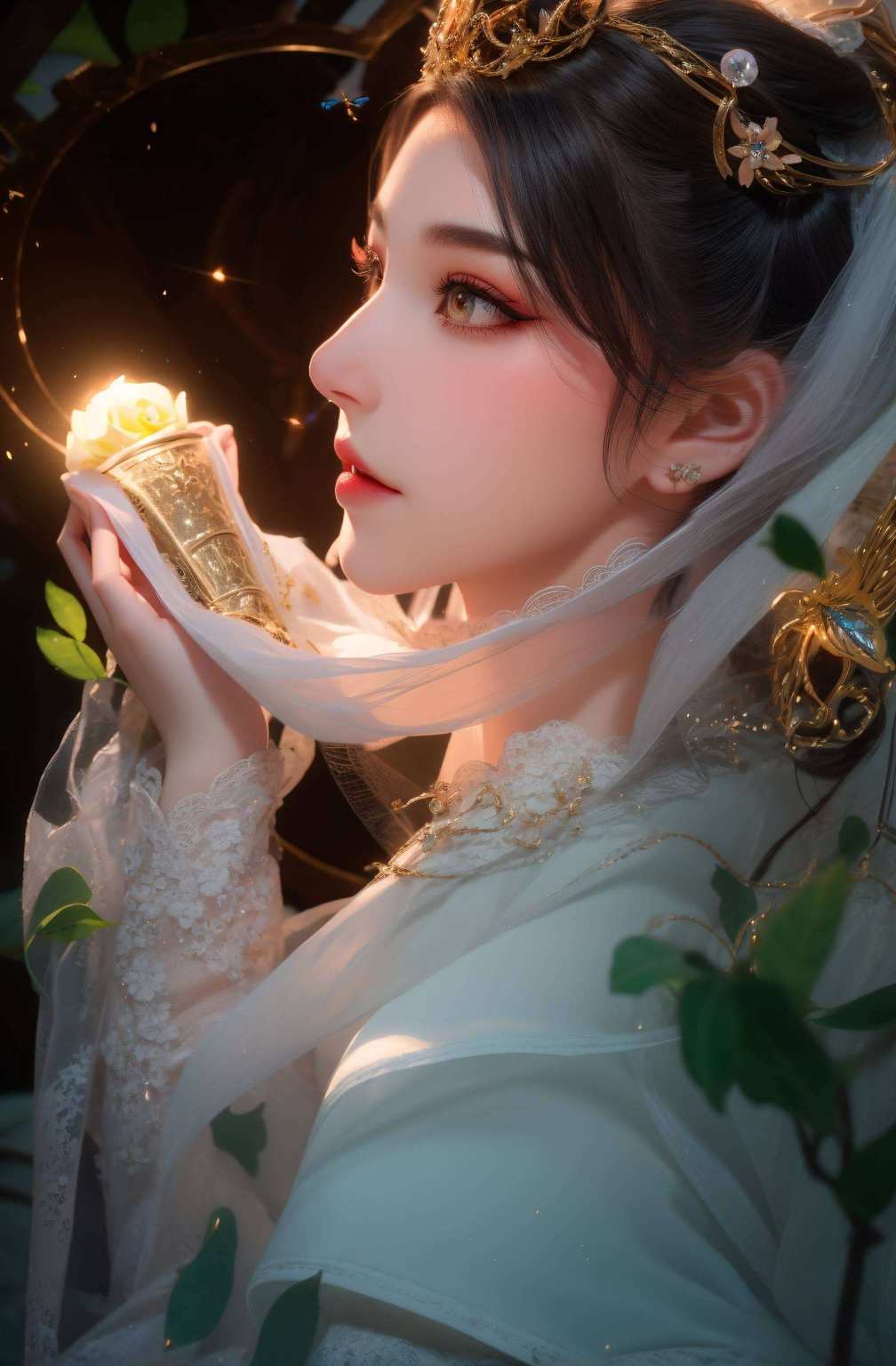 幼年时期的她灵动可爱眼神中透露着不凡的气质