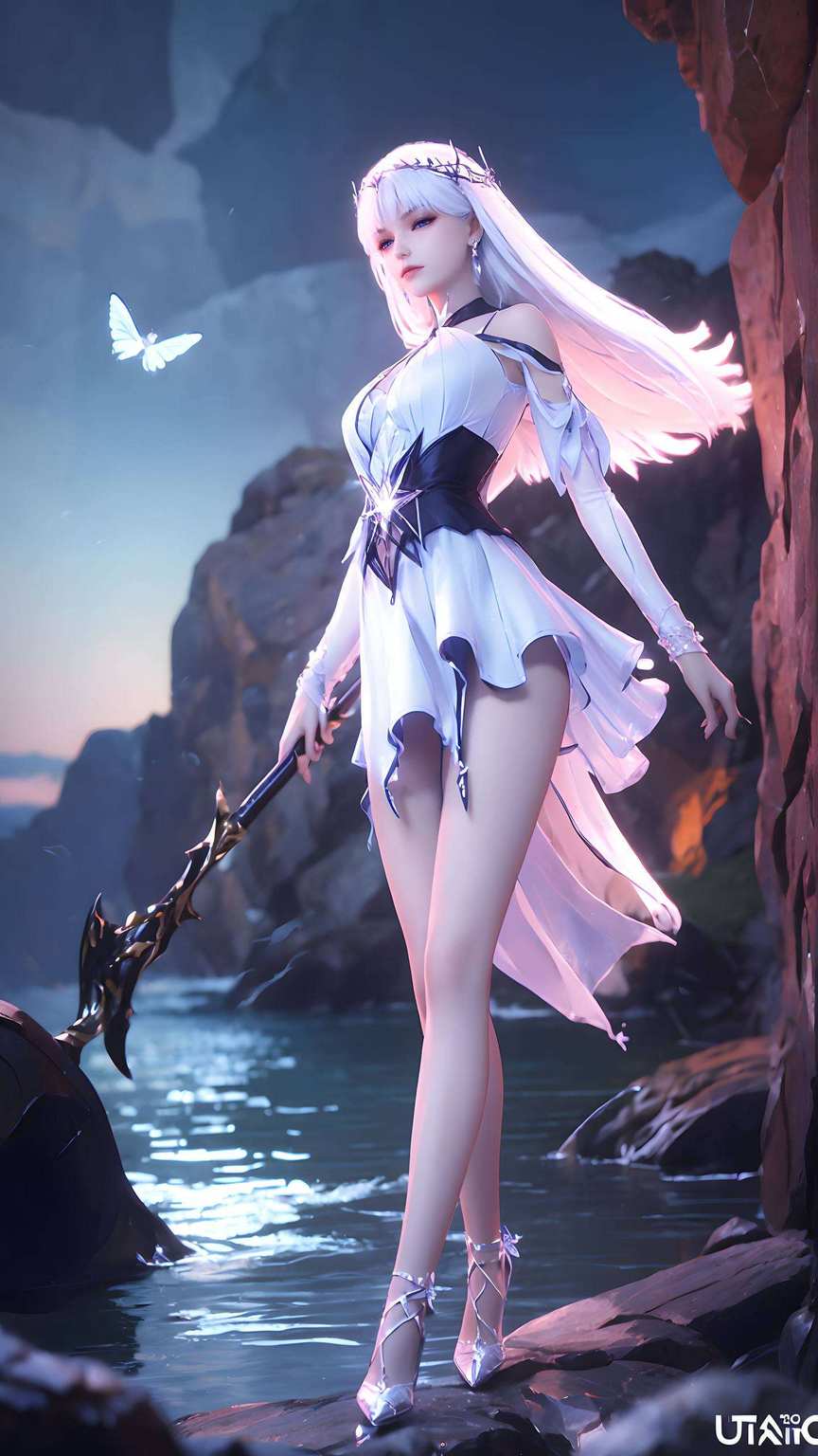 她的美丽尽在圣采儿的灵动眼神中！她是《神印王座》的绝世女神