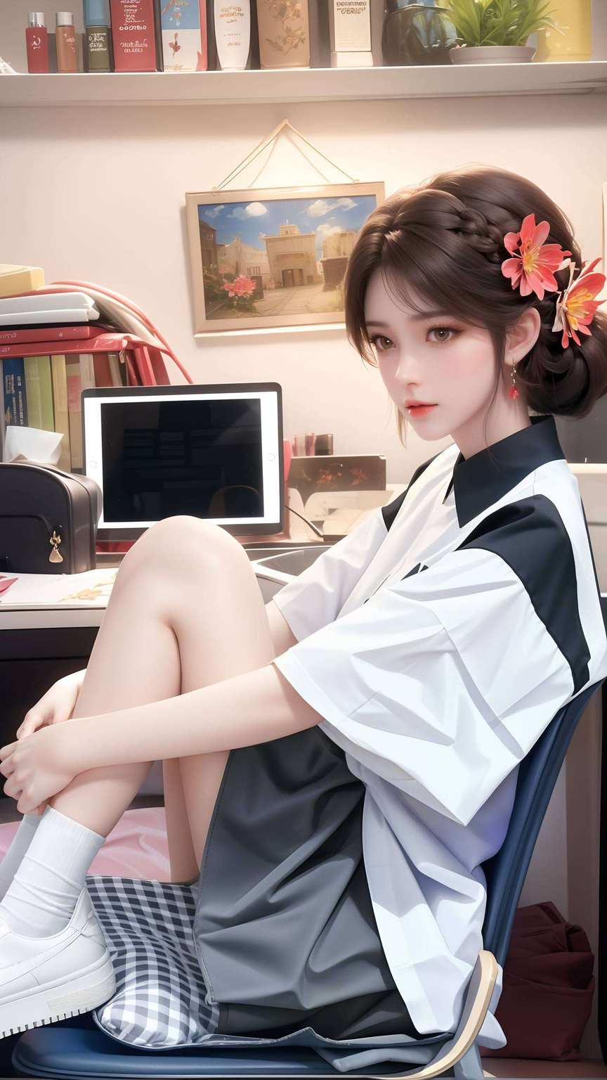 其形象映于壁纸婉若游龙