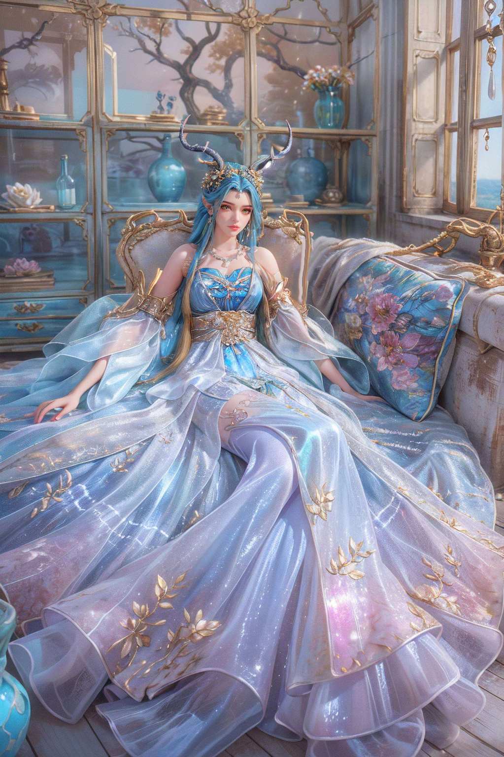 漫步在完美世界的奇幻森林她的倩影化作国漫壁纸上的绝美风景
