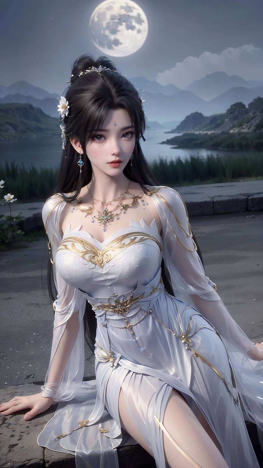 清漪漫步在完美世界的幽静角落都仿佛跃然屏上
