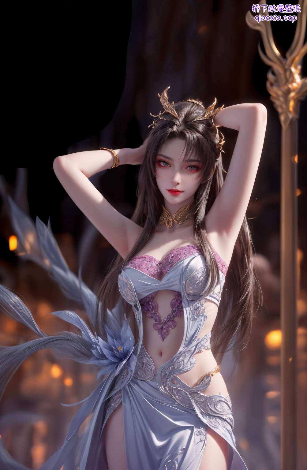 她就在屏幕里对你眨眼呢！在完美世界的幻境里