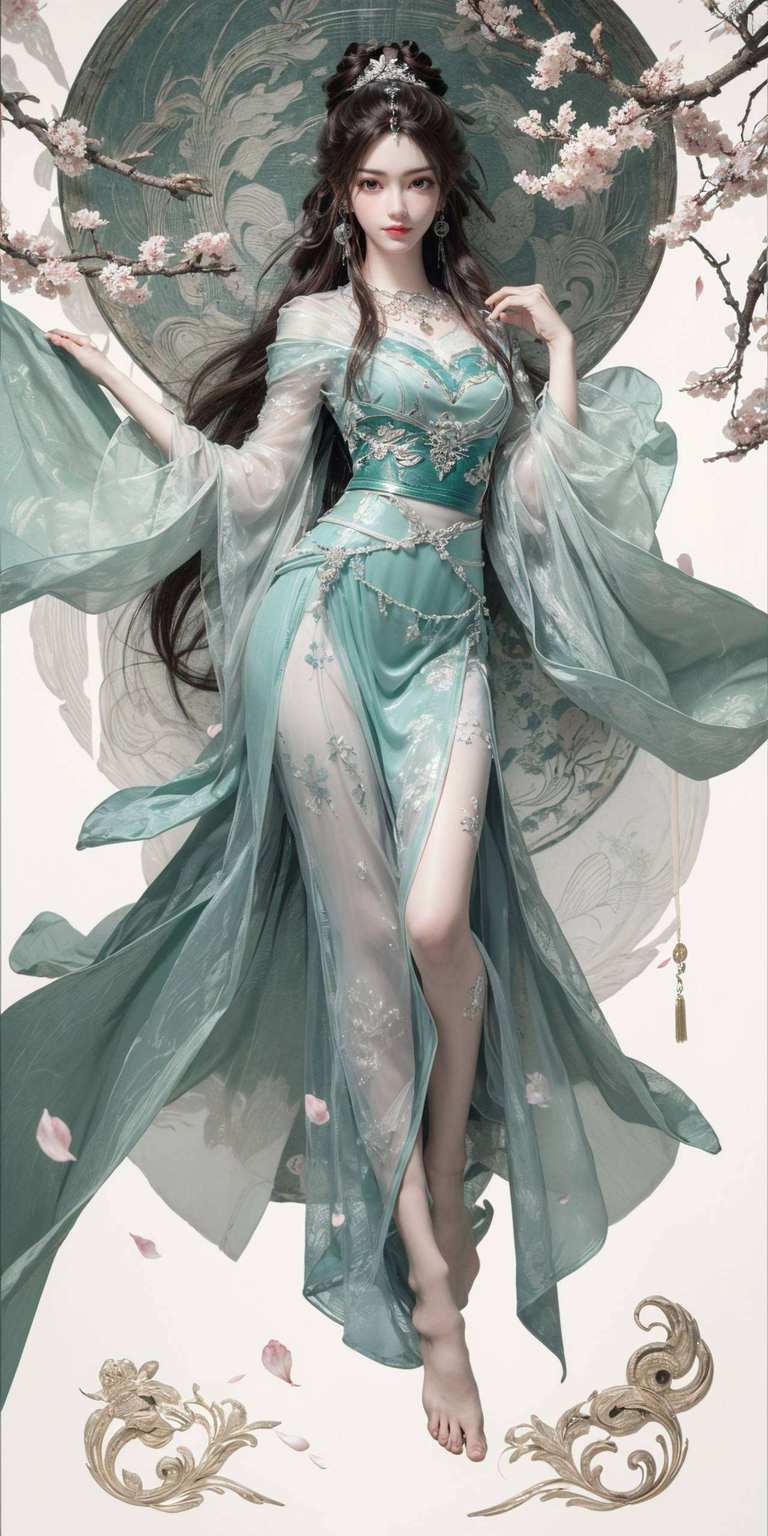 她的身影如诗如画漫步在玄幻的国漫世界