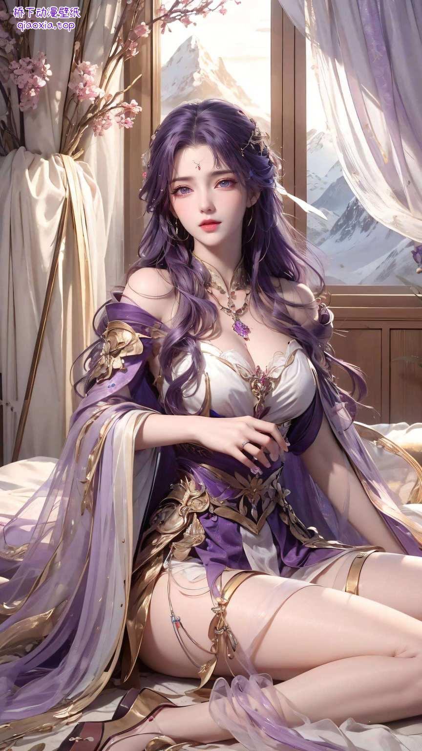 美得让人忍不住想把她画进灯光画壁纸里简直是国漫界的女神担当