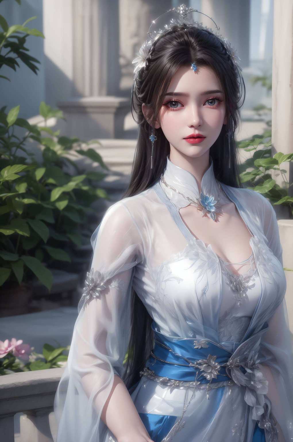 壁纸间隐现王林踪迹李慕婉仙姿卓约
