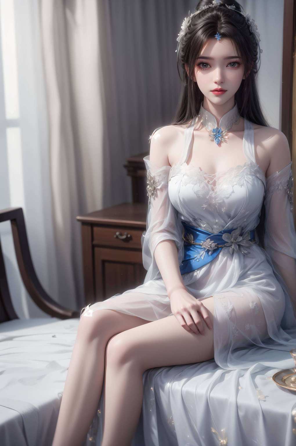 李慕婉翩翩电脑桌面上