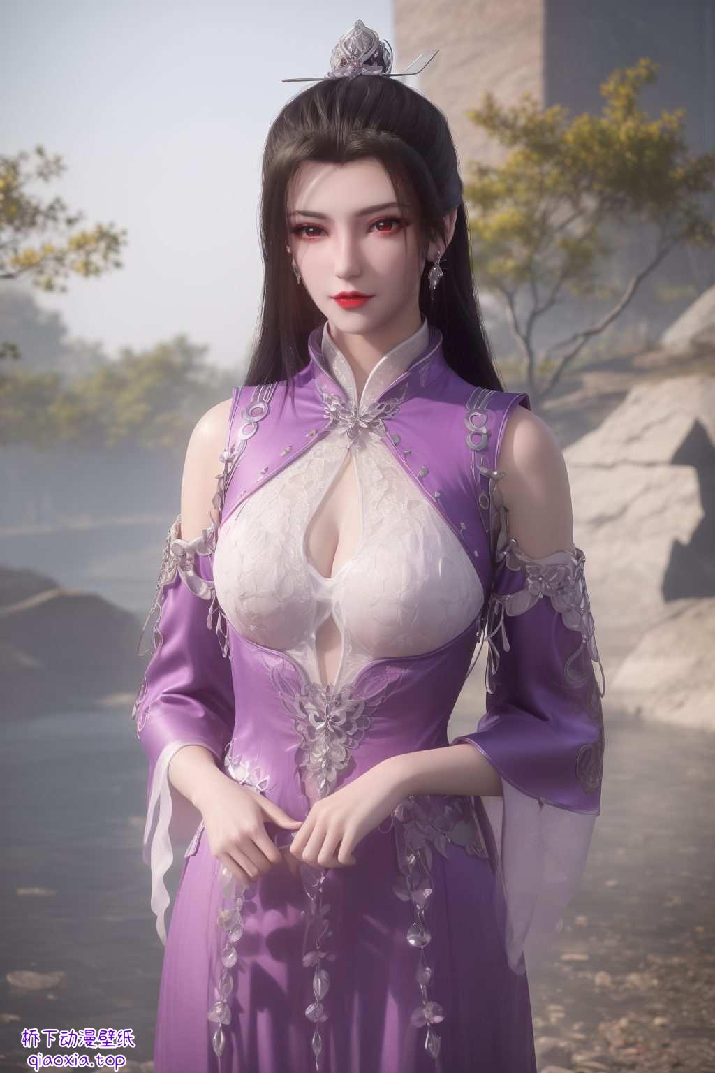 国漫女神之美置于iphone桌面