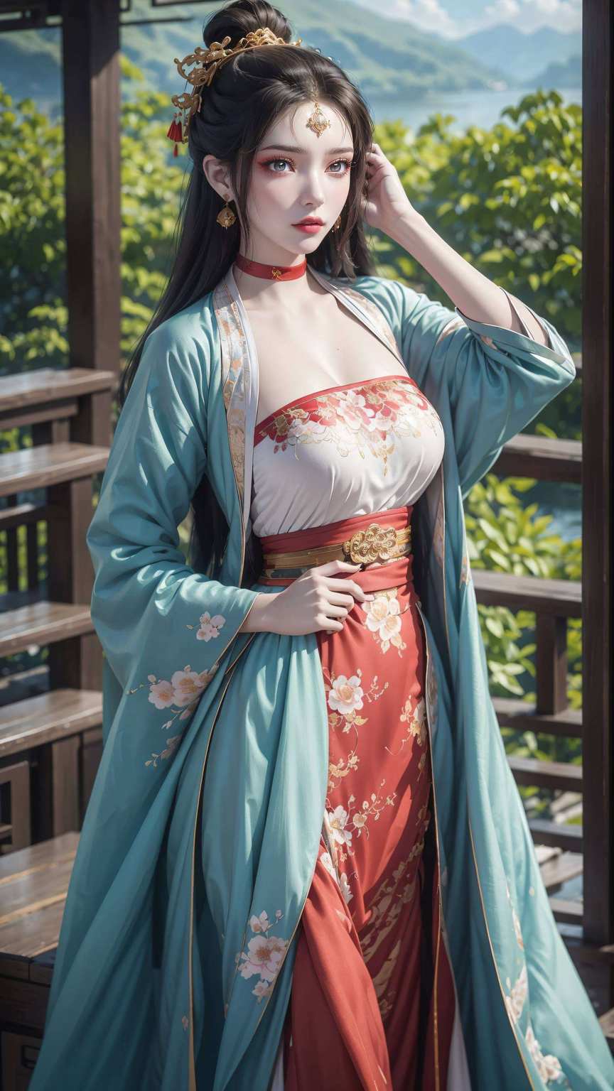 动漫女神们的魅力墨云飘渺间