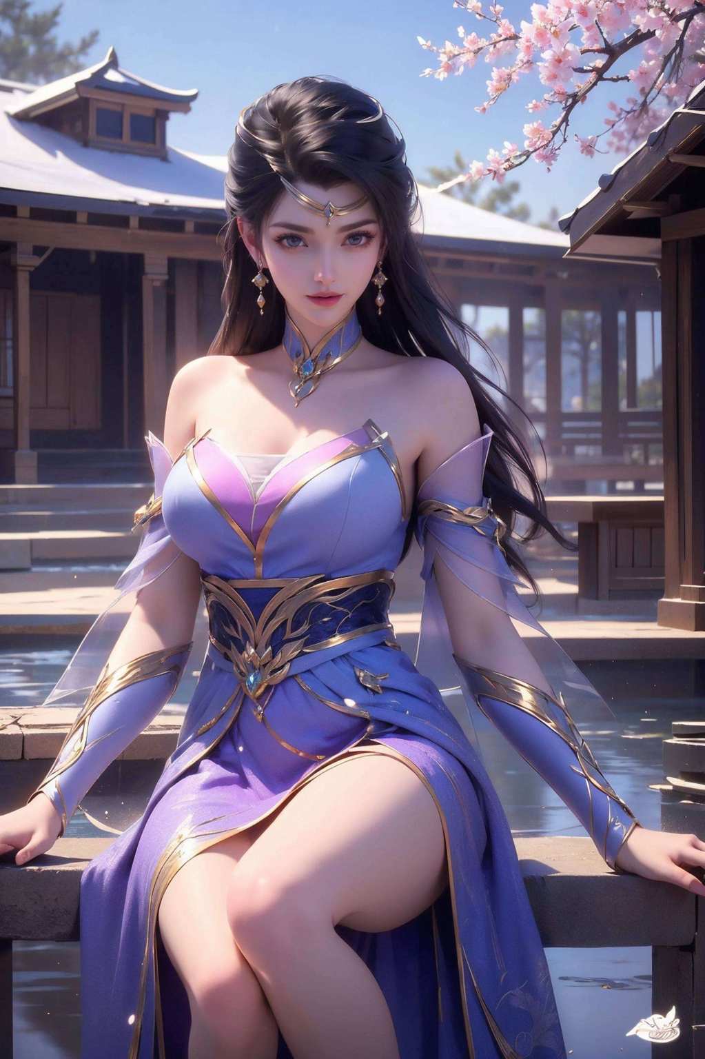 楚灵玉立于仙武之巅观者如痴