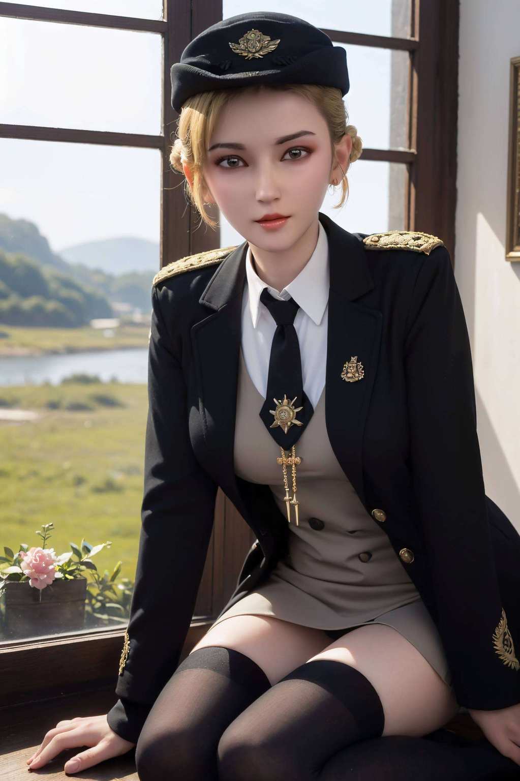 她的身影如梦幻般映入眼帘雄兵连中的璀璨星辰