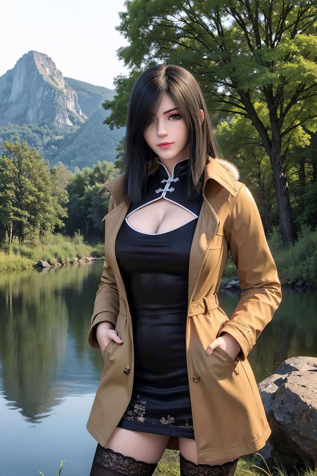 可是以我们大美女凉冰为主题的哦！👩‍💦穿上那件性感的泳装这款壁纸还融入了雄兵连的经典元素