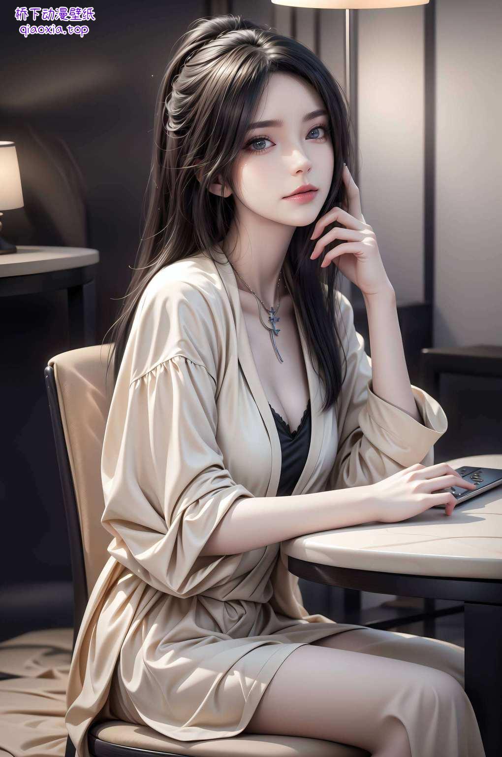 皆因女神之美映入竖屏之中
