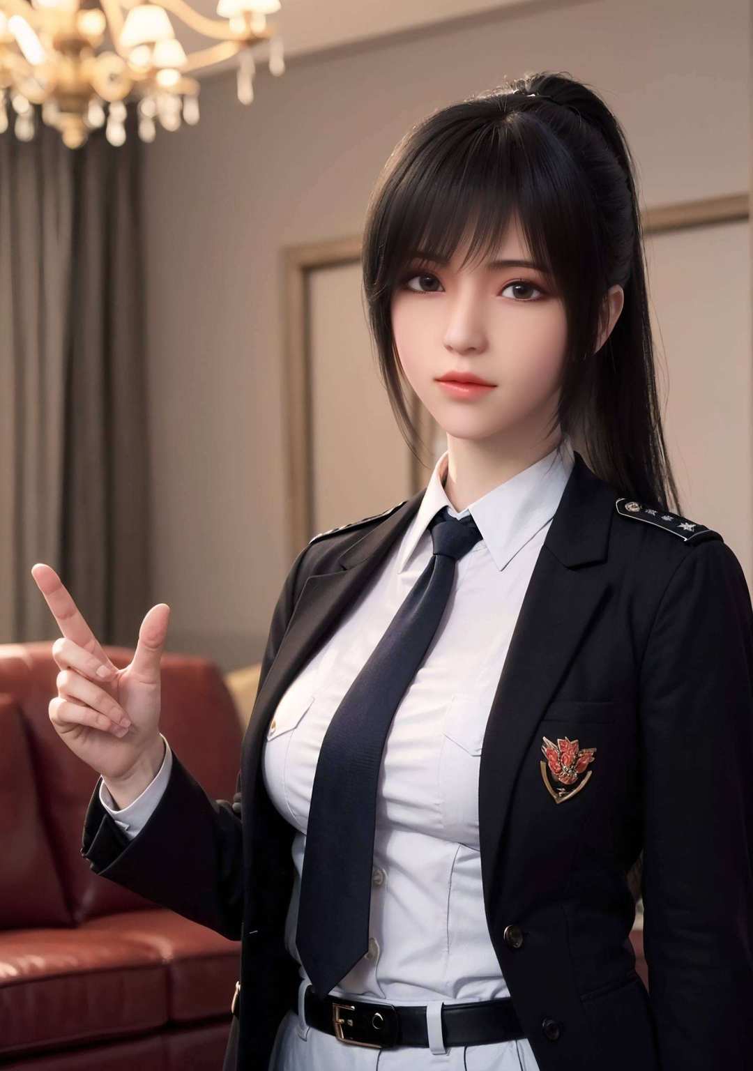 今儿个给大家推荐一款炫酷至极的极简壁纸——那就是我们的国漫女神琪琳啦！这位来自《雄兵连》的美女是不是瞬间感觉战斗力up up？嘻嘻
