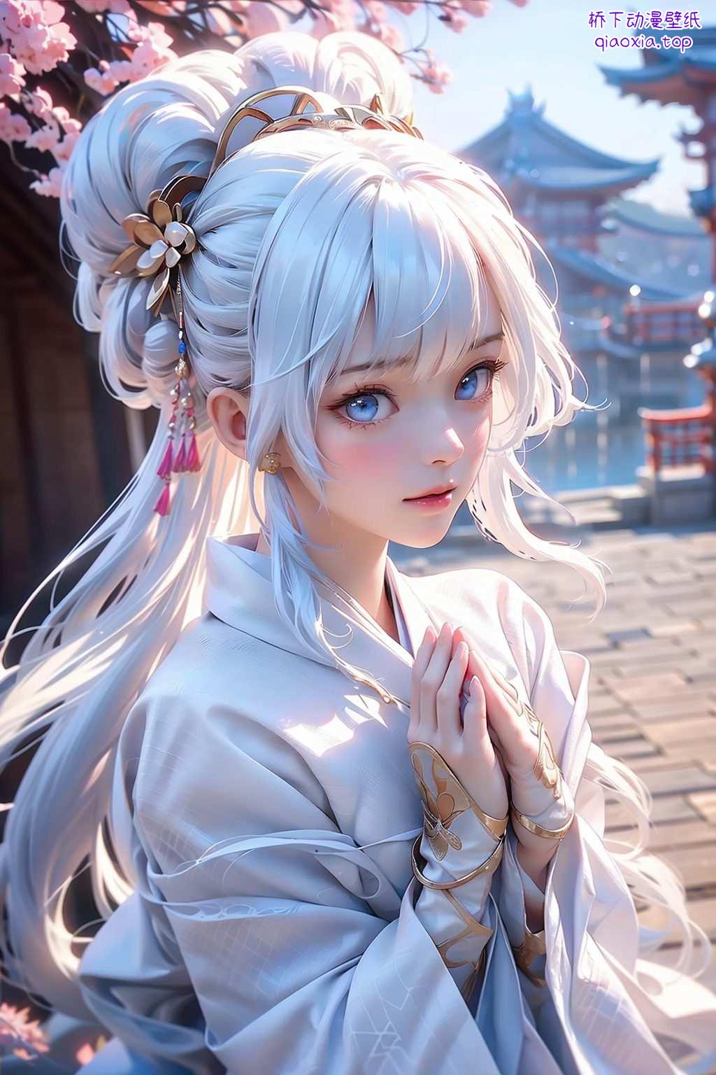 谁让她是原神里的女神级人物呢？这款壁纸把她那玄幻气质展现得淋漓尽致仿佛在跳一场只有你能懂的舞蹈