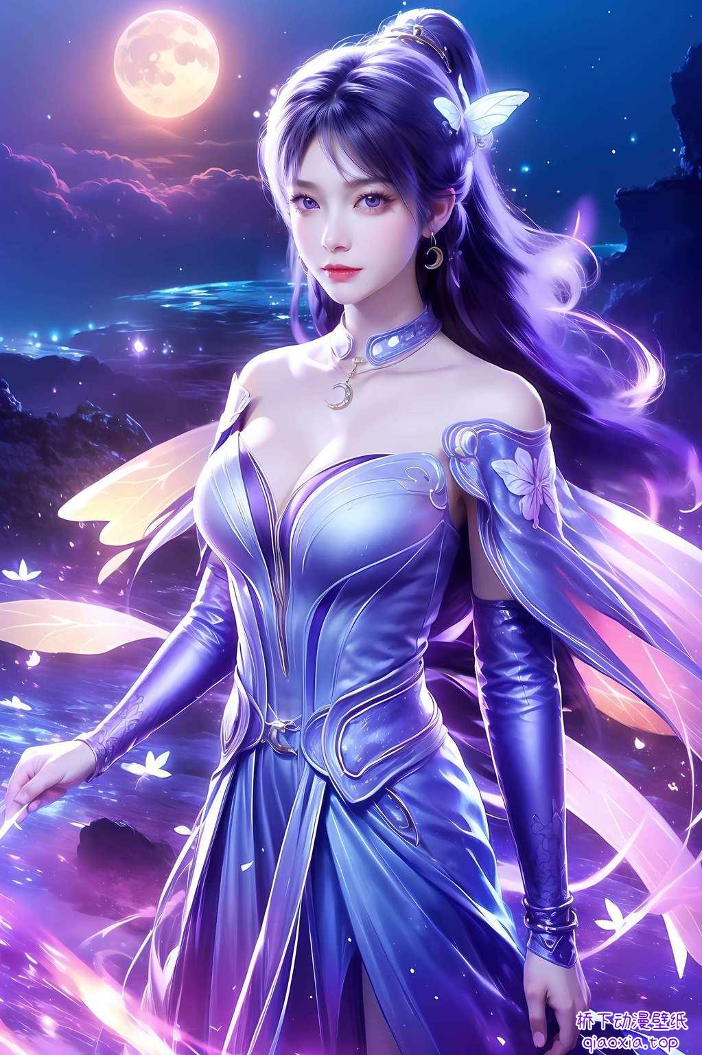 眼神深邃今儿给大家介绍一款神秘感十足的壁纸——姬紫月戴面纱的4K超清壁纸