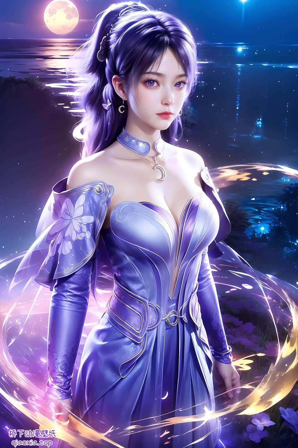 各位极简主义的朋友们还能让你的iPhone桌面瞬间玄幻升级！谁说极简就不能有女神相伴？姬紫月用她的美颜告诉你：极简也可以很梦幻！