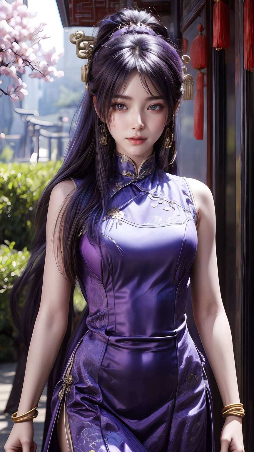 又带着一丝神秘的遮天女神——姬紫月！🌙 想象一下是不是已经迫不及待想要让这位国漫美女在你的手机上大放异彩了呢？那就赶紧来下载这款姬紫月壁纸吧