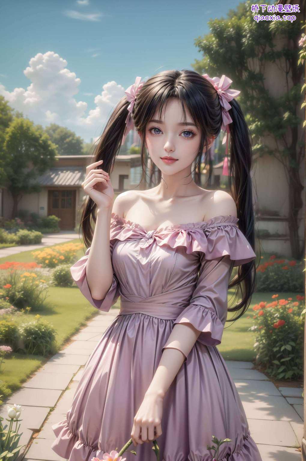 动漫情侣嬉戏碧落黄泉壁纸间