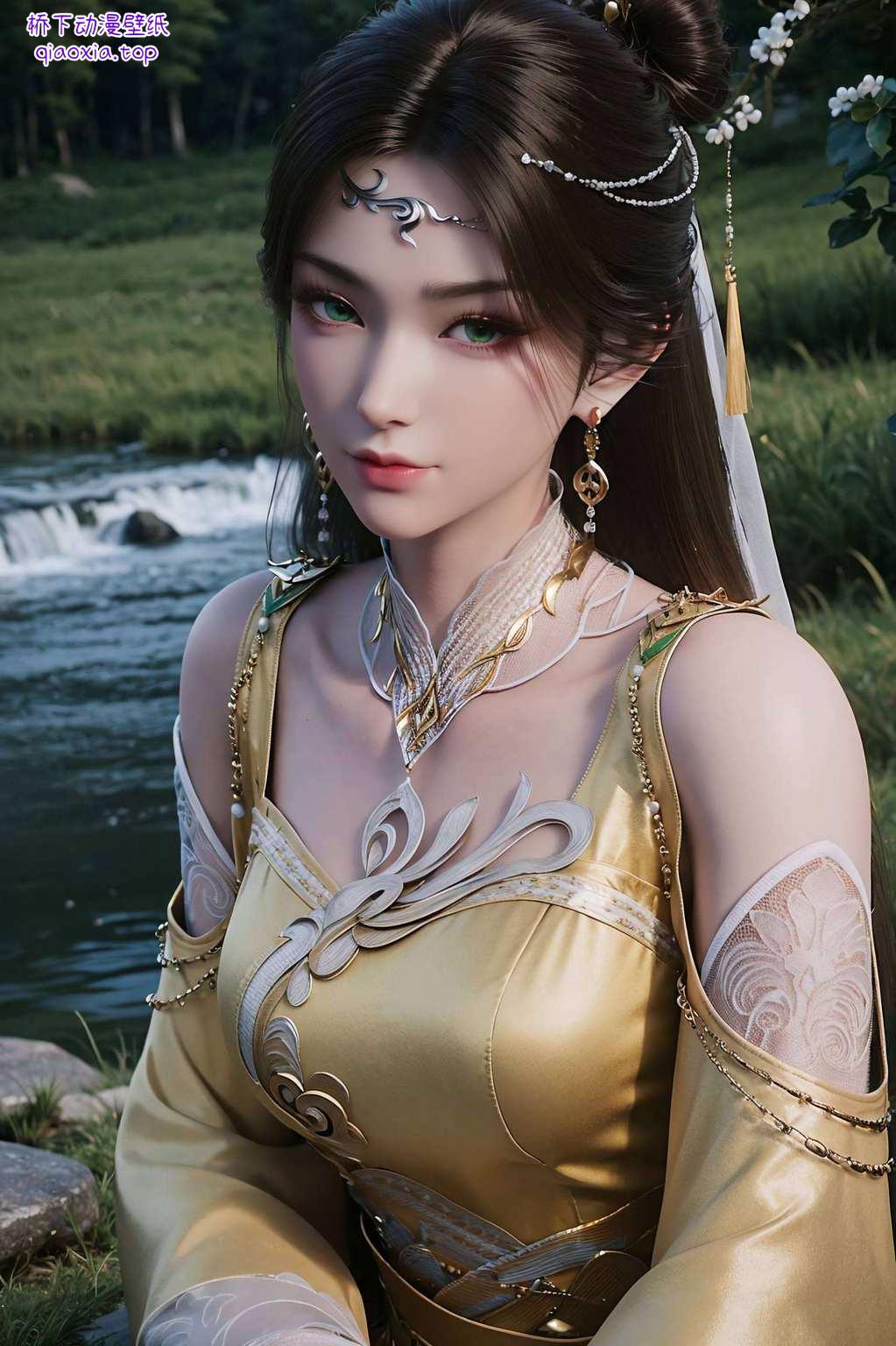 她的高清壁纸二次元风格让你的ipad和手机瞬间唯美升级！这款壁纸的主角是我们国漫中的女神级角色——金瓶儿！是的