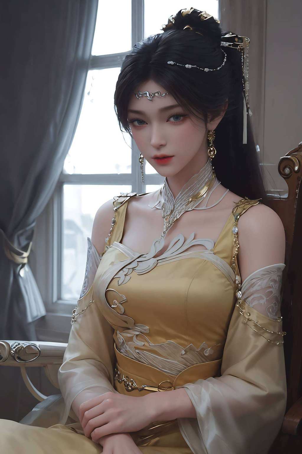 玄幻世界中宛若动漫女神