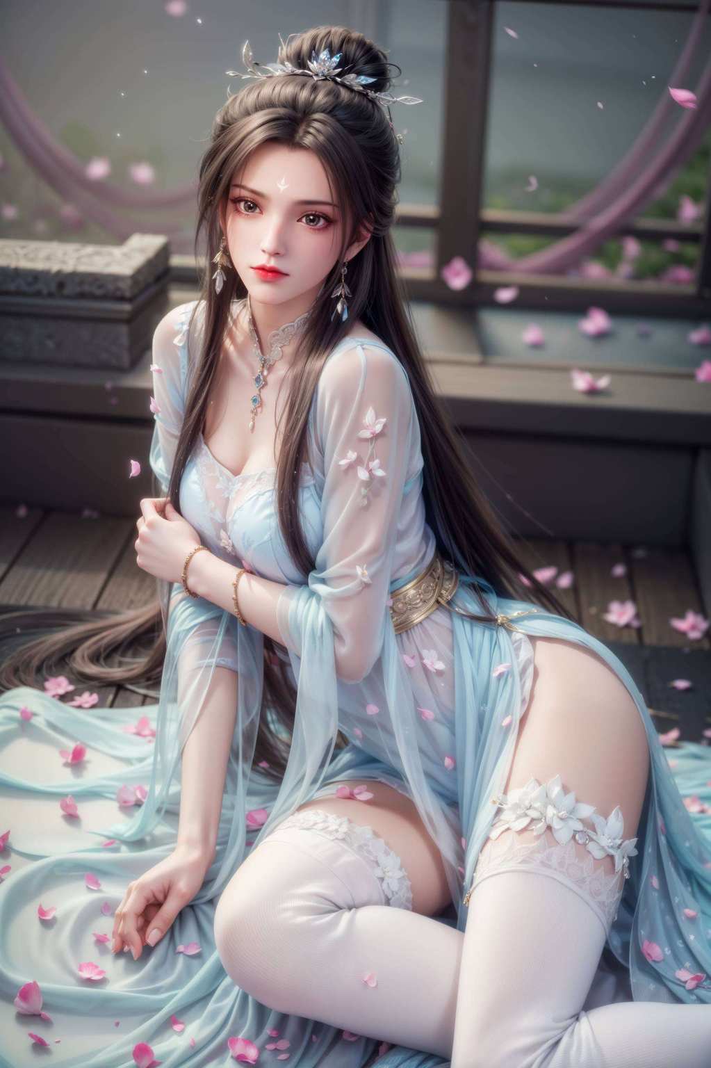 美女风华似月光竖屏美女添神韵