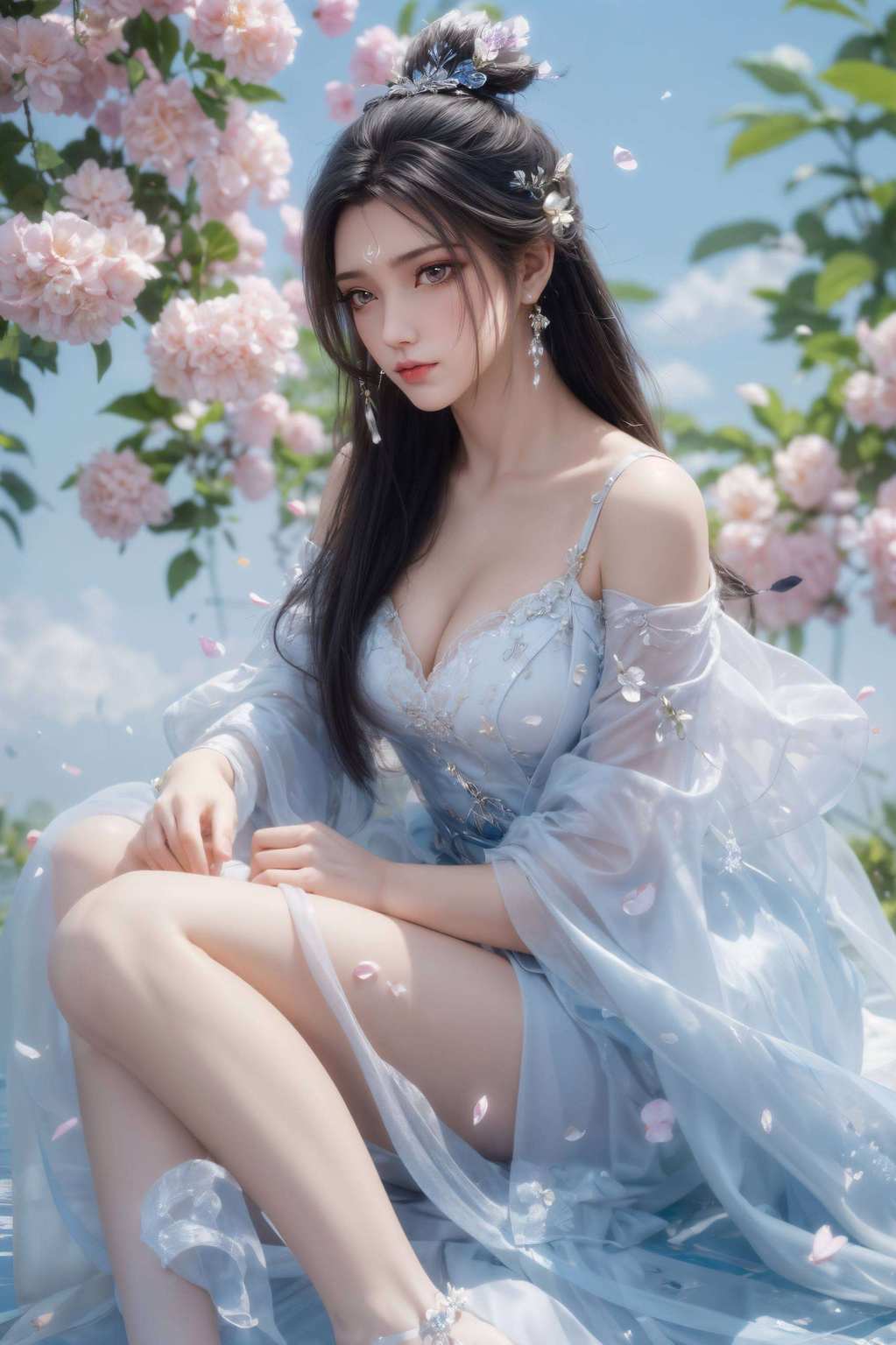 每一帧都捕捉着玄幻世界的浪漫与神秘国漫女神陆雪琪月下舞剑的形象