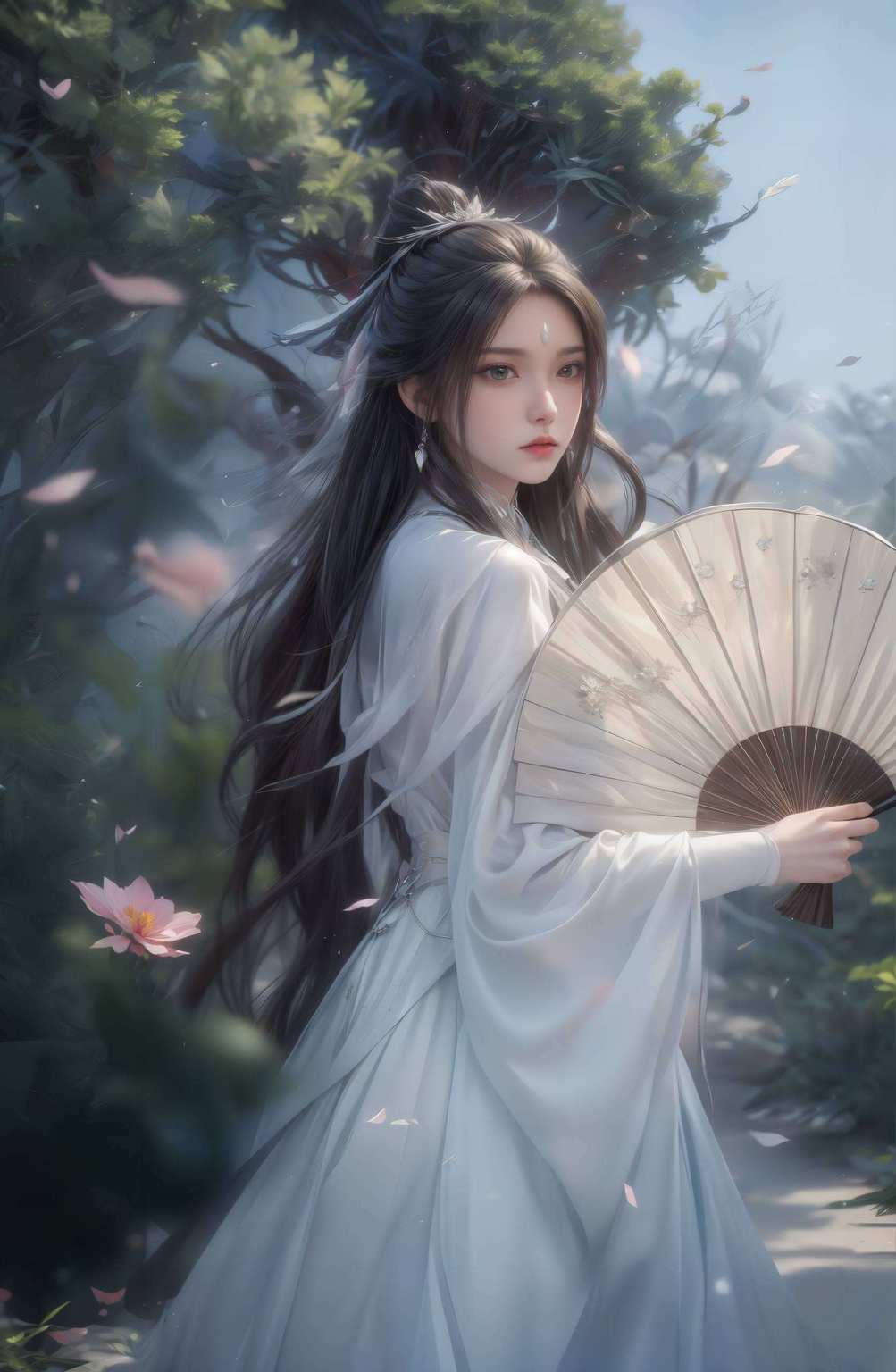 她的眼神中藏着深深的哀伤与坚韧陆雪琪