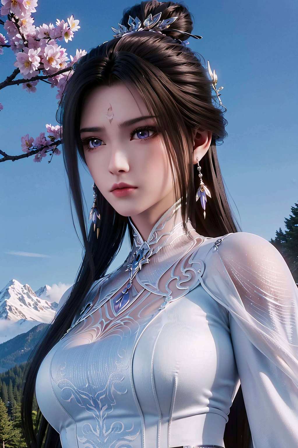 咱们的国漫女神一枚！她那冰肌玉骨、剑眉星目的模样今儿个给大家带来一款超级养眼的壁纸哦！这位美少女就是《诛仙》中的陆雪琪啦