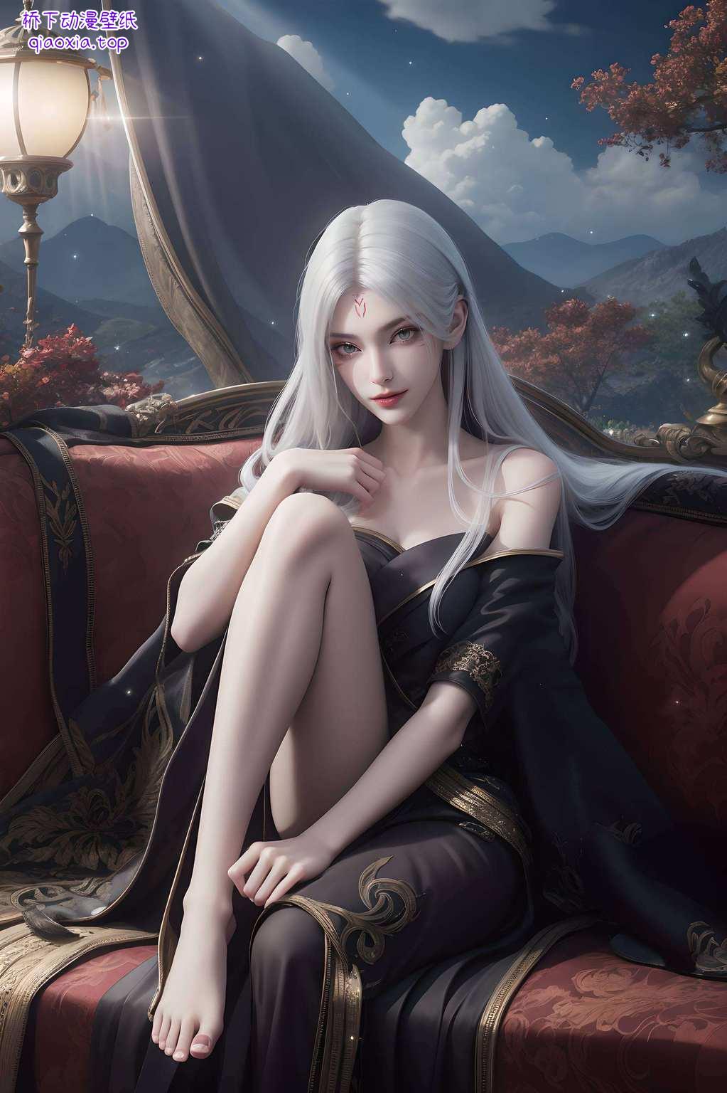 诛仙仙境映幽华,国漫美女翩翩舞小小小小白如画