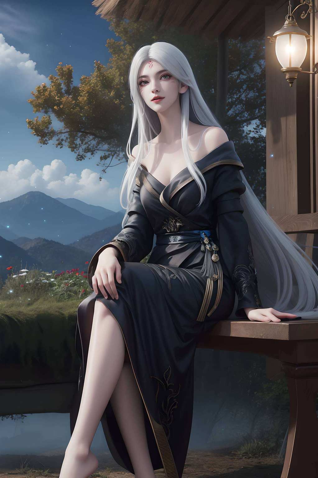 宛如仙子凌波步动漫美女映